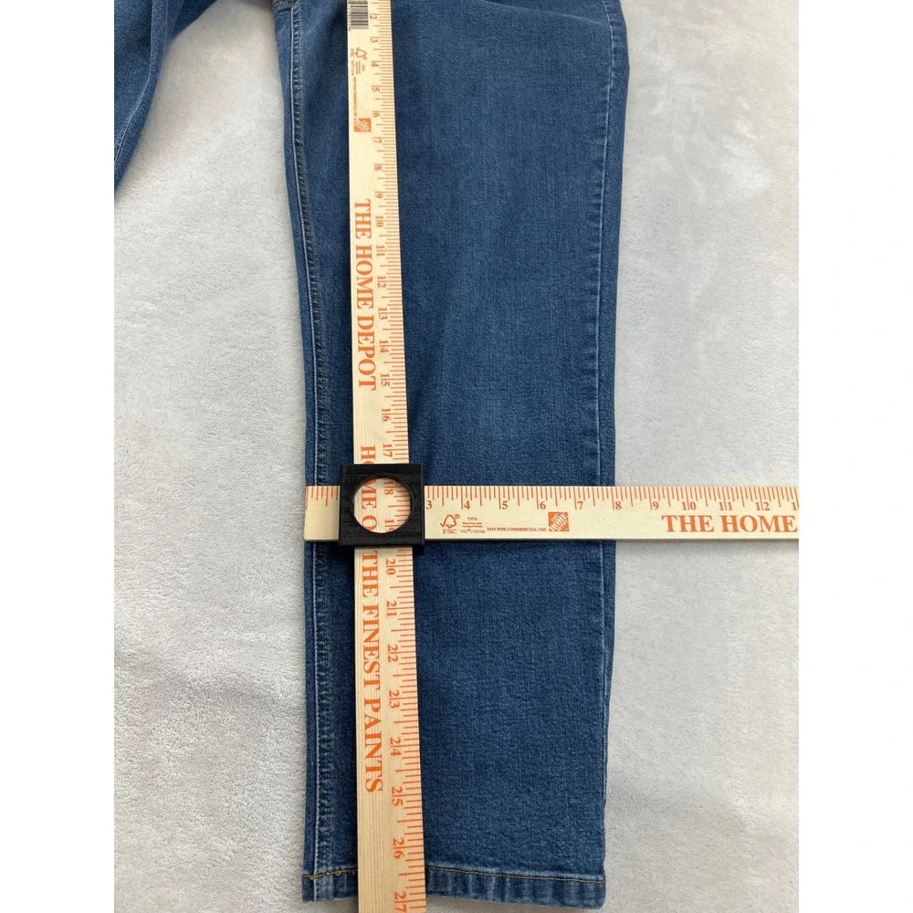 Talbots Jeans Womens 16P Blue Petites Stretch Tapered Leg High Rise Mom Classic